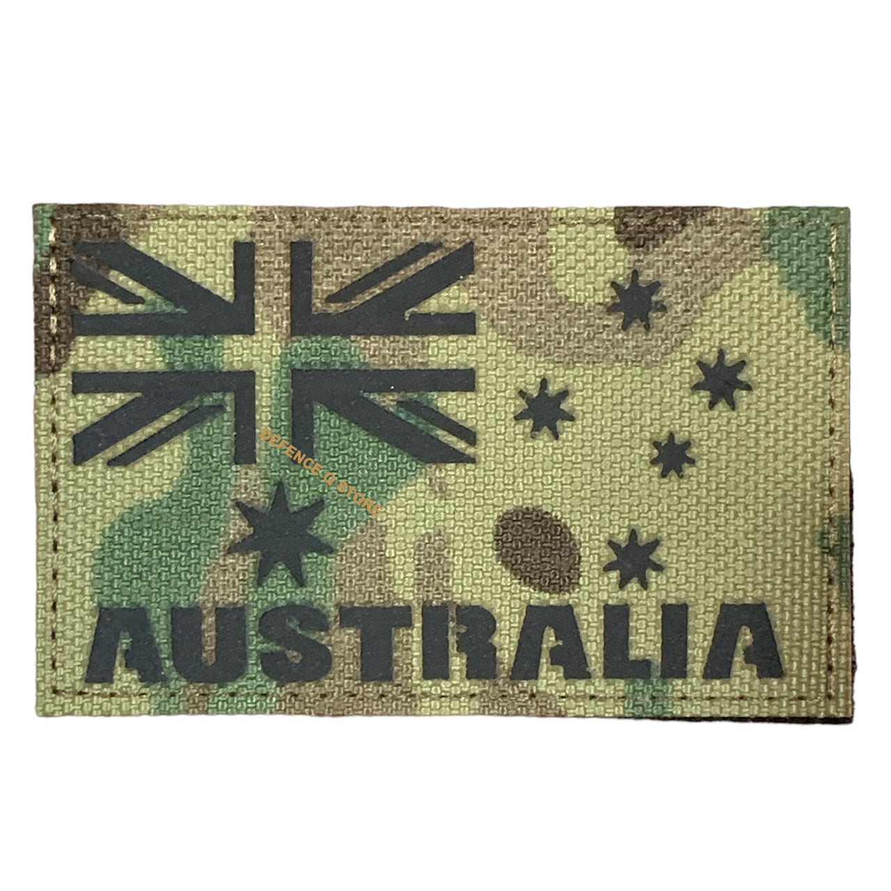 Enhance your outfit with the Australian National Flag Multicam Laser Cut Hook &amp; Loop Patch. Measuring 5cm X 8cm, it adds a charming touch to your jacket, pack, or cap. Display your patriotic spirit in a stylish and compelling manner! www.defenceqstore.com.au