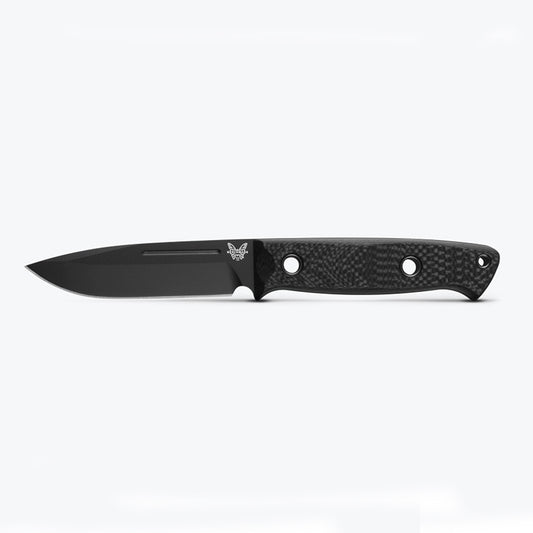 Channel your inner survivalist with the sleek 163BK Bushcrafter, a modern bushcraft fixed blade reimagined as a premium variant to Benchmade's original 162 model designed by Shane Sibert. www.moralepatches.com.au