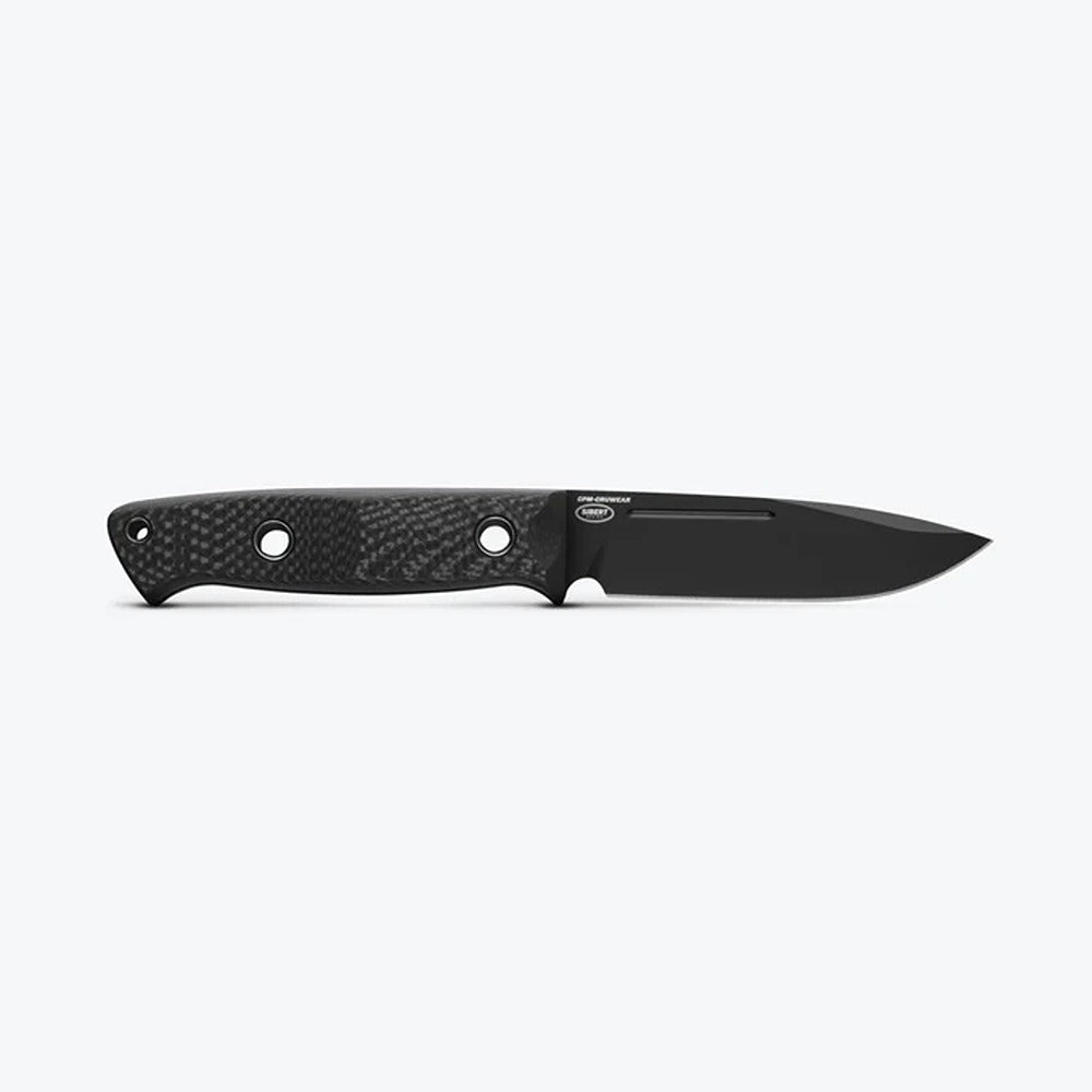 Channel your inner survivalist with the sleek 163BK Bushcrafter, a modern bushcraft fixed blade reimagined as a premium variant to Benchmade's original 162 model designed by Shane Sibert. www.moralepatches.com.au