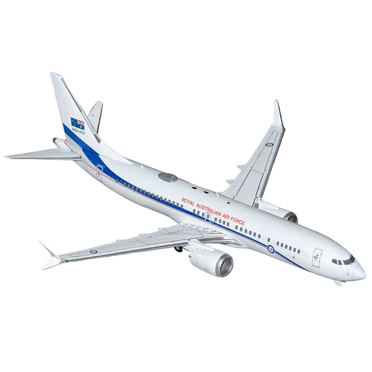 Gemini Jets 1/200 Royal Australian Air Force B737-8 BBJ A62-002 Diecast Model Aircraft Own a piece of Australian aviation history. This meticulously crafted 1/200 scale model captures the iconic RAAF B737-8 BBJ in stunning detail. www.moralepatches.com.au