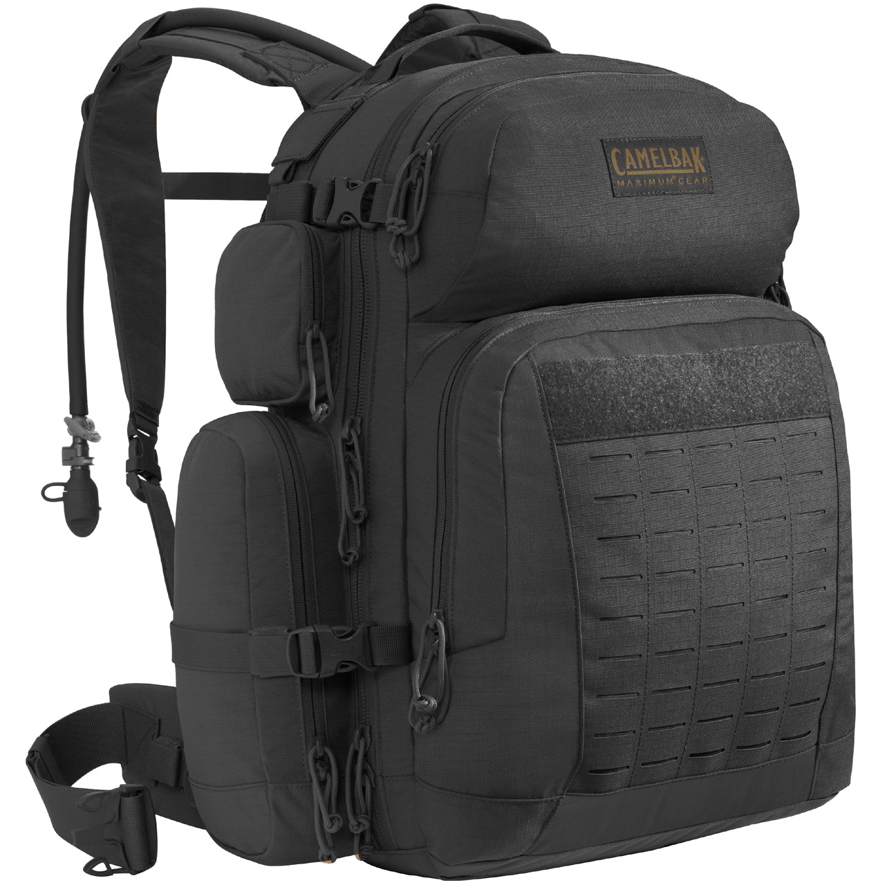 Low-profile Composite MOLLE panel on front for secure attachment of accessory pouches 4 zippers on main compartment allow for multiple access points to gear Full clamshell opening for easy access to gear ASIPS Radio attachment points hold comms securely with dual antenna ports Multiple drink tube exit ports -- for routing drink tube over the shoulder or under an arm www.moralepatches.com.au