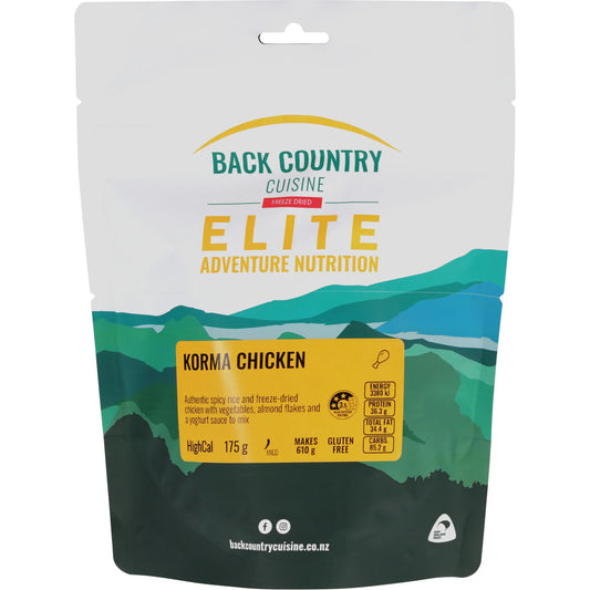 Authentic spicy rice and freeze-dried chicken with vegetables, almond flakes and a yoghurt sauce to mix. www.moralepatches.com.au