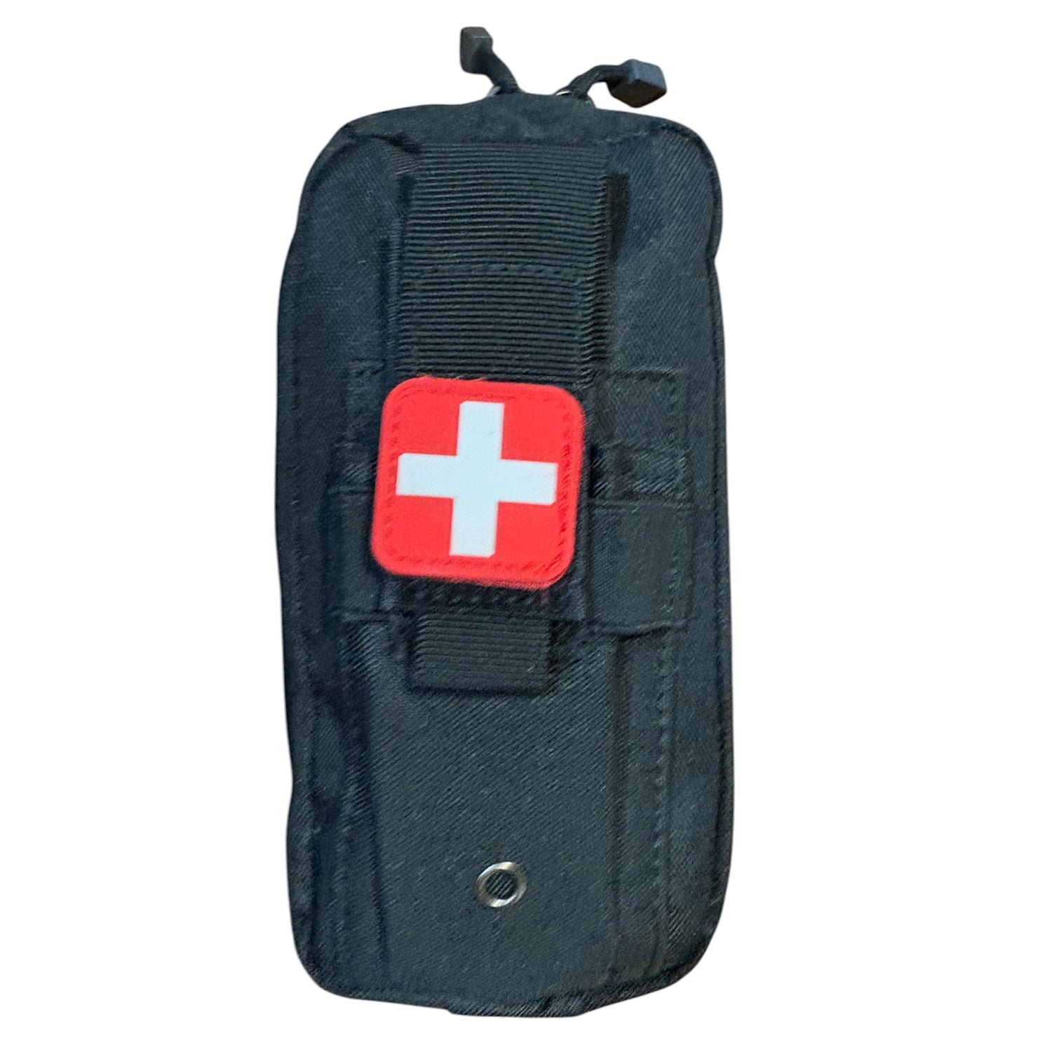 The Basic Combat Trauma Kit With Black Pouch Bundle is for emergency treatment for one person in case of injury. www.moralepatches.com.au