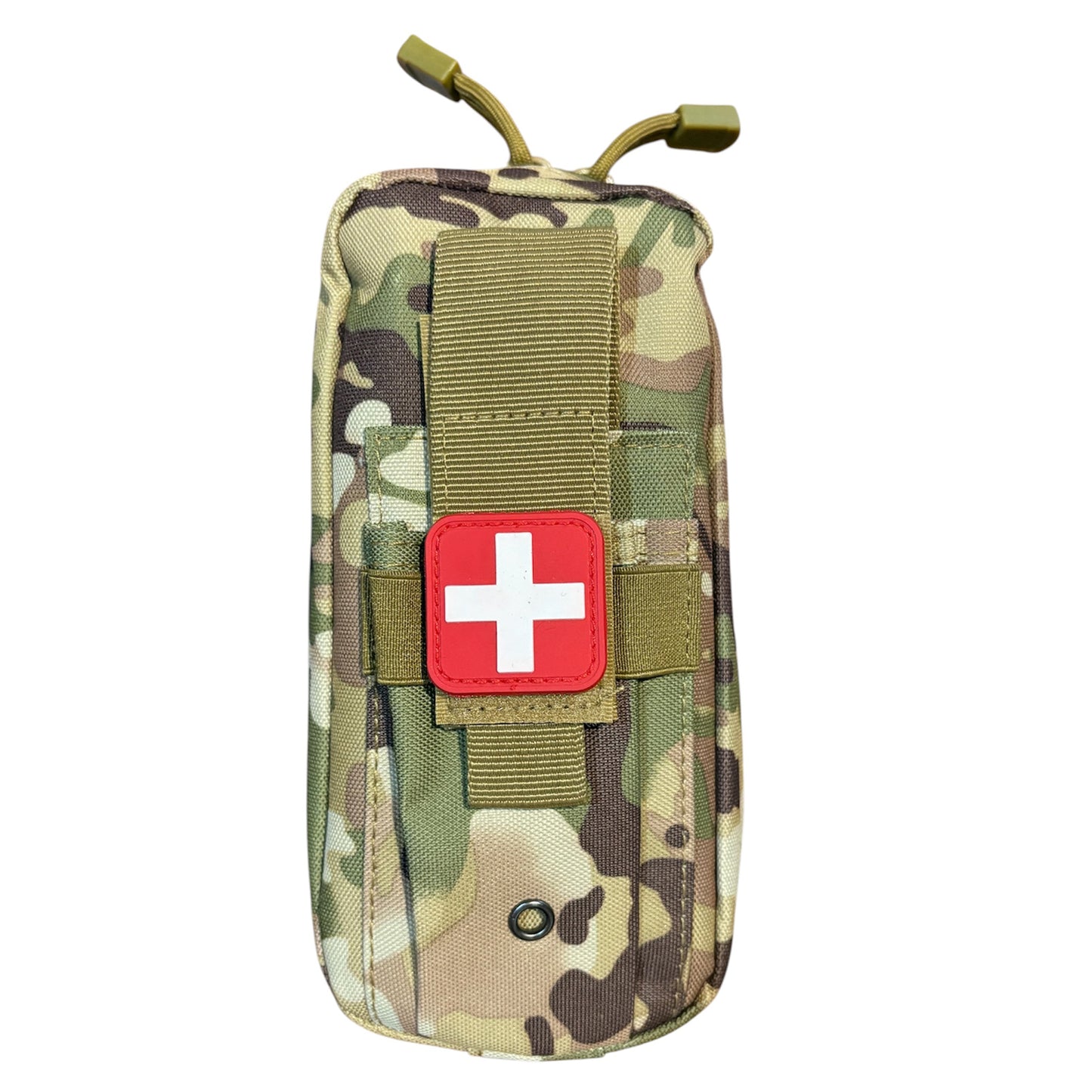 The Basic Combat Trauma Kit With Multicam Pouch Bundle is for emergency treatment for one person in case of injury. www.moralepatches.com.au