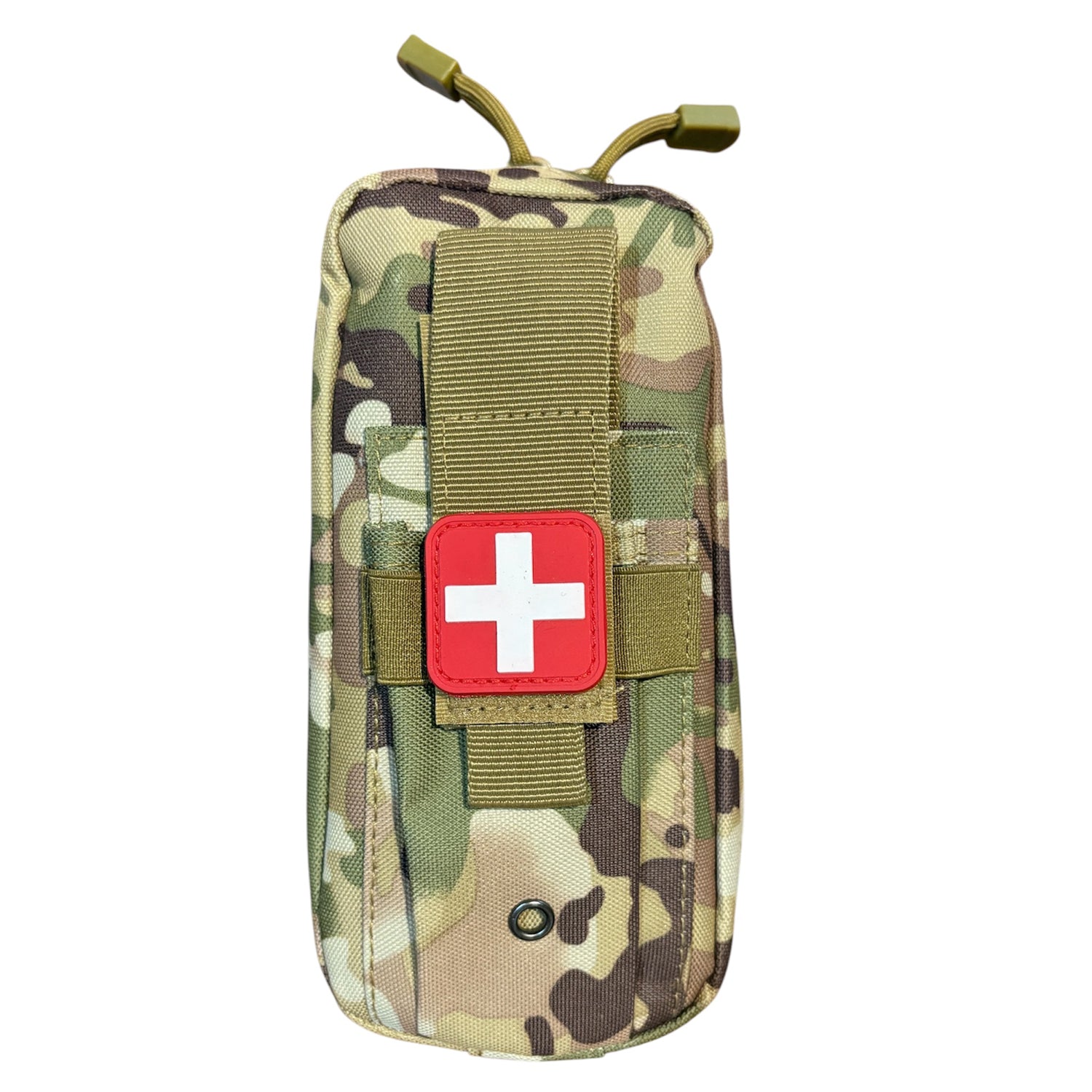 The Basic Combat Trauma Kit With Multicam Pouch Bundle is for emergency treatment for one person in case of injury. www.moralepatches.com.au