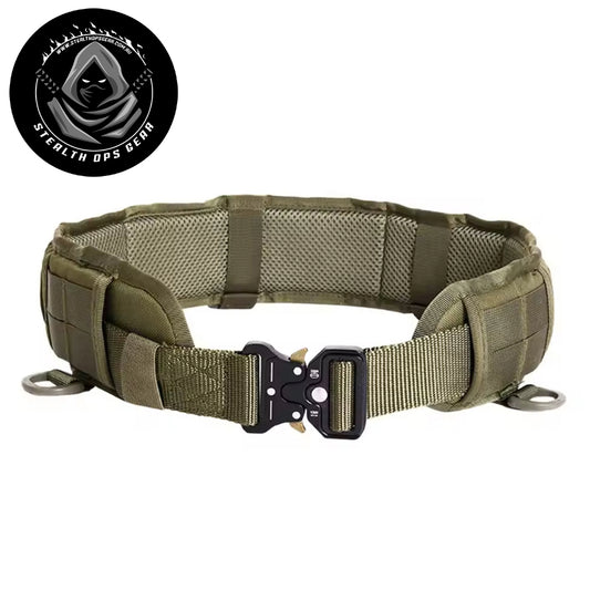 Made from tough nylon, the belt stretches 125cm in length and 3.8cm in width, ensuring a secure fit for various body sizes. The robust buckle, sized 6.5cm by 5cm, offers dependable fastening that keeps your gear firmly in place. Designed to support your essential equipment, this battle belt is an indispensable addition to any serious operator’s loadout. www.moralepatches.com.au