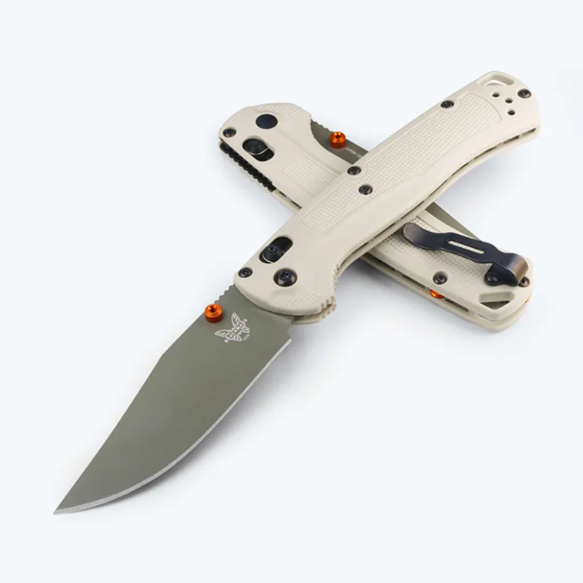 Benchmade Patch Benchmade 15536GN-01 Taggedout Tan Grivory Folding Knife – Morale ...