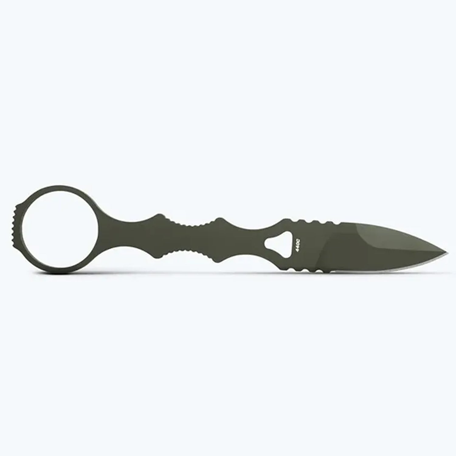 Designed with a 440C stainless steel blade and OD Green finish, this Mini SOCP® delivers rugged performance with an organic terrain advantage. The skeletonised handle reduces weight without sacrificing grip. Comes complete with a versatile SOCP® sheath for adaptable carry options. www.moralepatches.com.au