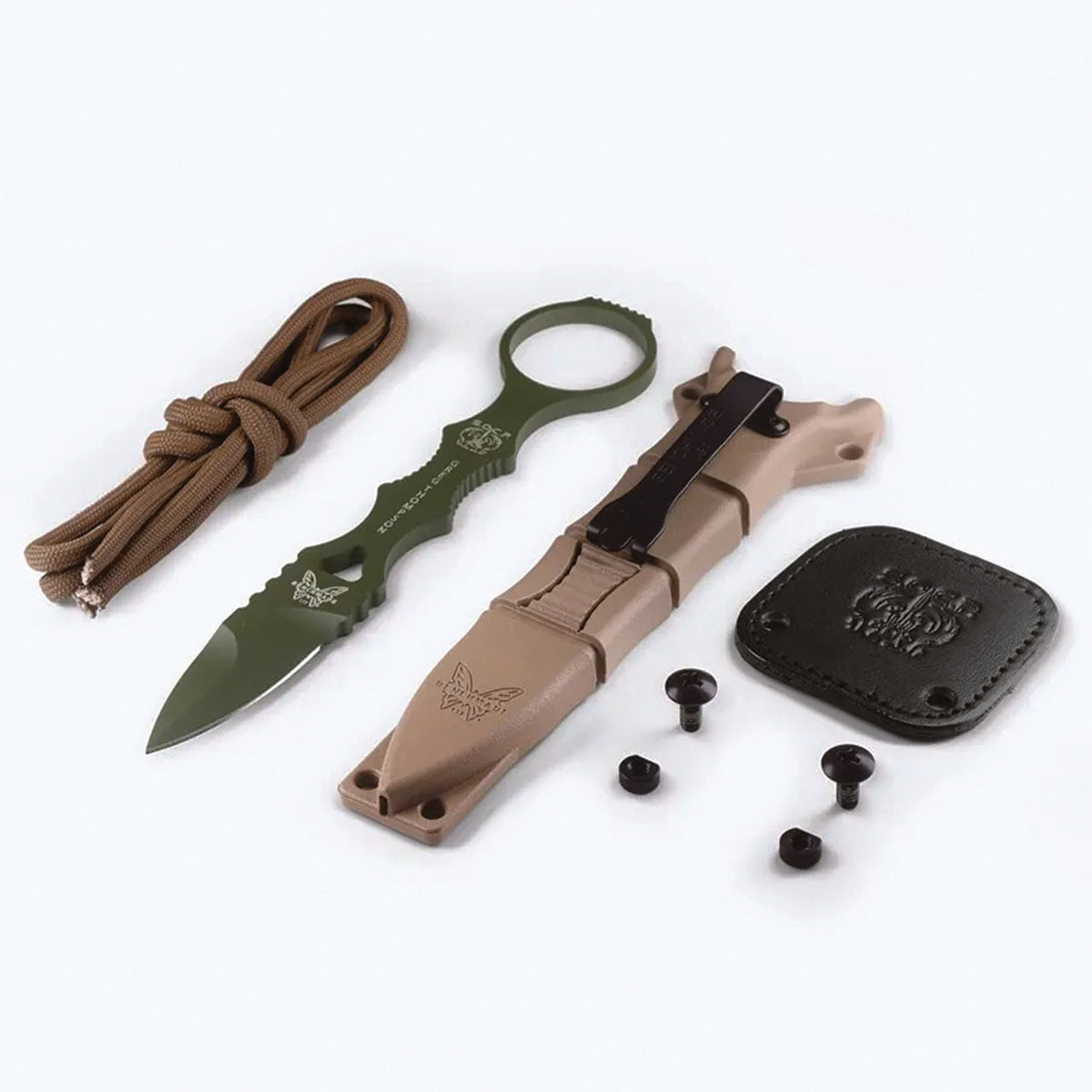 Benchmade Patch Benchmade 177GN Thompson Mini SOCP Fixed Blade OD Green Spear Point ...