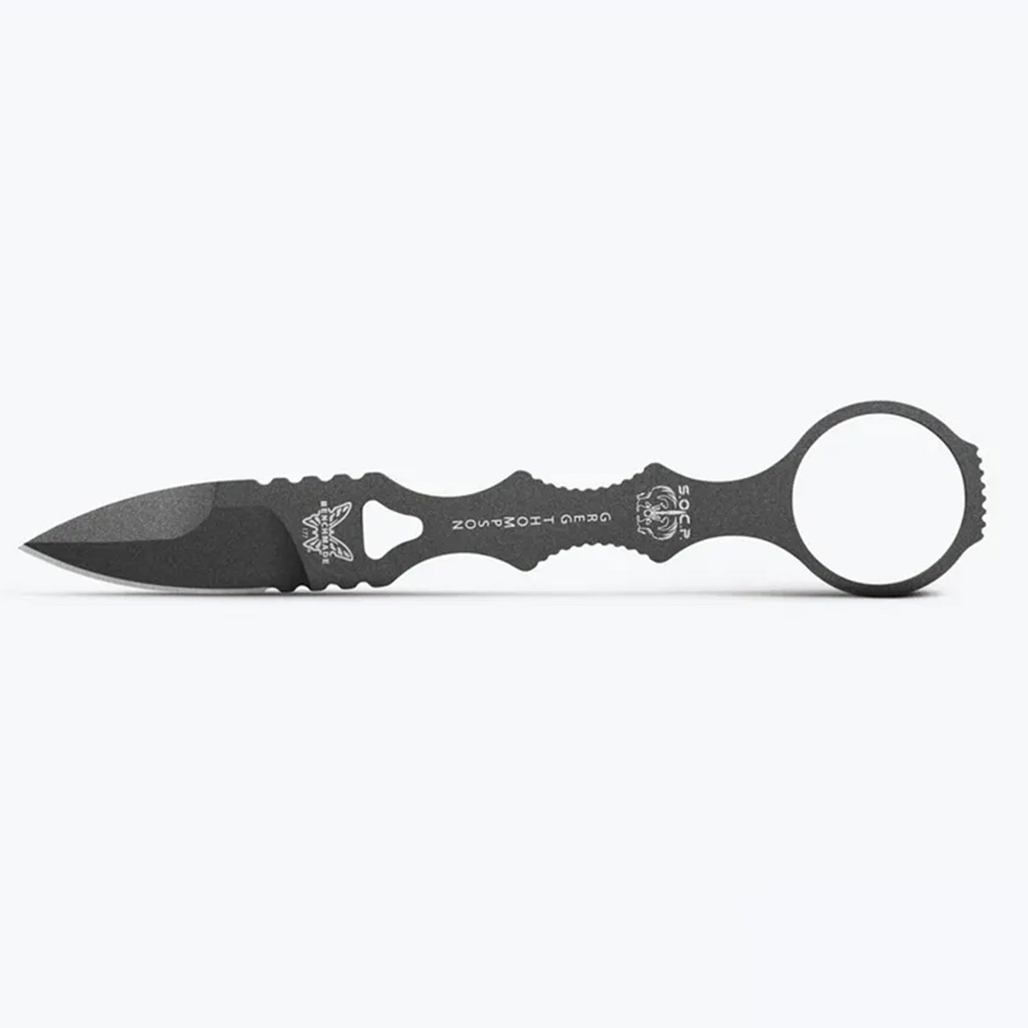 Finished in subdued Tungsten Grey, this Mini SOCP® features a 440C stainless steel blade, a single edge grind, and a skeletonised handle optimised for fast control. Lightweight, low profile, and backed by a matching SOCP® sheath to keep it ready — wherever you are. www.moralepatches.com.au