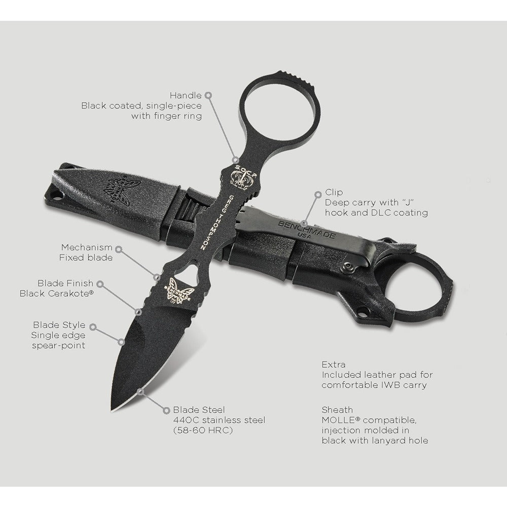 Updated design of the sheath clip allows for better retention on MOLLE webbing, pocket seams&nbsp;and waistbands. The overall length of this model&nbsp;allows for easier concealment, while maintaining its effectiveness in a self defense situation. Allows the user to maintain dexterity and manipulate other objects without putting down the knife. www.moralepatches.com.au