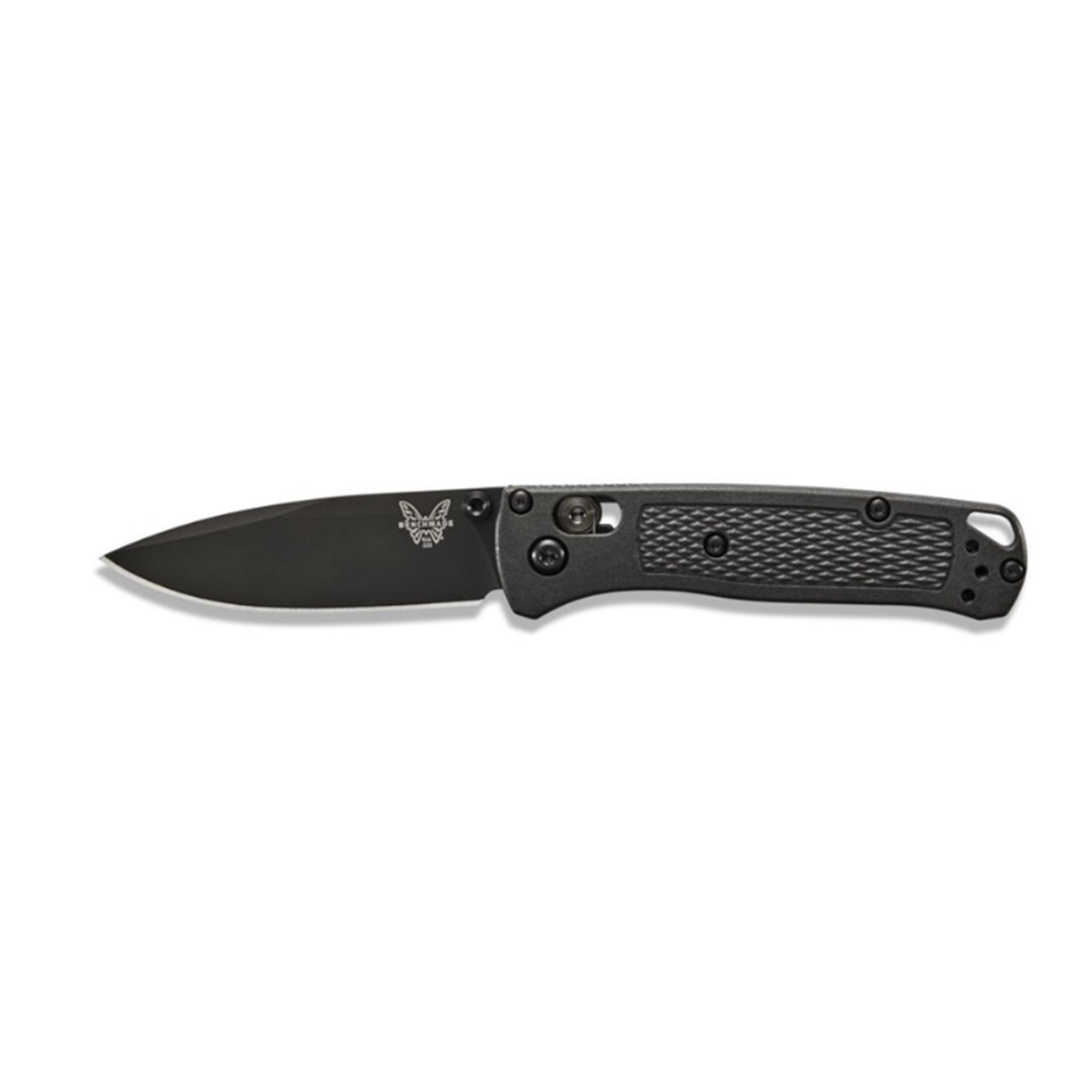 Benchmade's all-black variant of the Mini Bugout packs a mean punch, and does it with class. Now available in three different colourways, the Mini Bugout maintains the same material configuration as its full-sized counterparts in a 42 gram package.  www.moralepatches.com.au