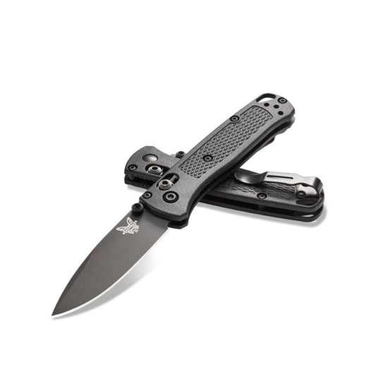 Benchmade's all-black variant of the Mini Bugout packs a mean punch, and does it with class. Now available in three different colourways, the Mini Bugout maintains the same material configuration as its full-sized counterparts in a 42 gram package.  www.moralepatches.com.au