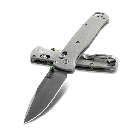 The Bugout™ family continues to expand with the latest addition of the 535-2002 Bugout. Dressed in Grey G10 handles with green accents, this exclusive configuration provides a substantial in-hand feel while maintaining the slim overall profile the Bugout is known for. Upgraded to CPM-20CV blade steel, this Bugout is available in Satin Cerakote finish. Limited to 1000 pieces worldwide. www.moralepatches.com.au