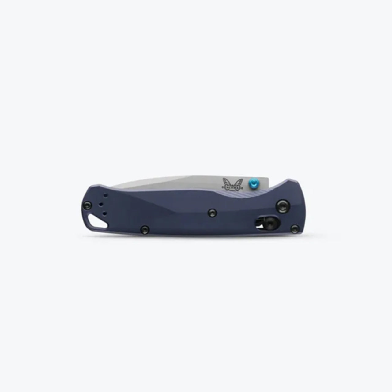 April 2025 release - Benchmade's new 535SL-13 Bugout® is built with a super sleek, ultralight, anodised aluminium handle in crater blue, a colour pulled from profoundly deep waters in nature. www.moralepatches.com.au