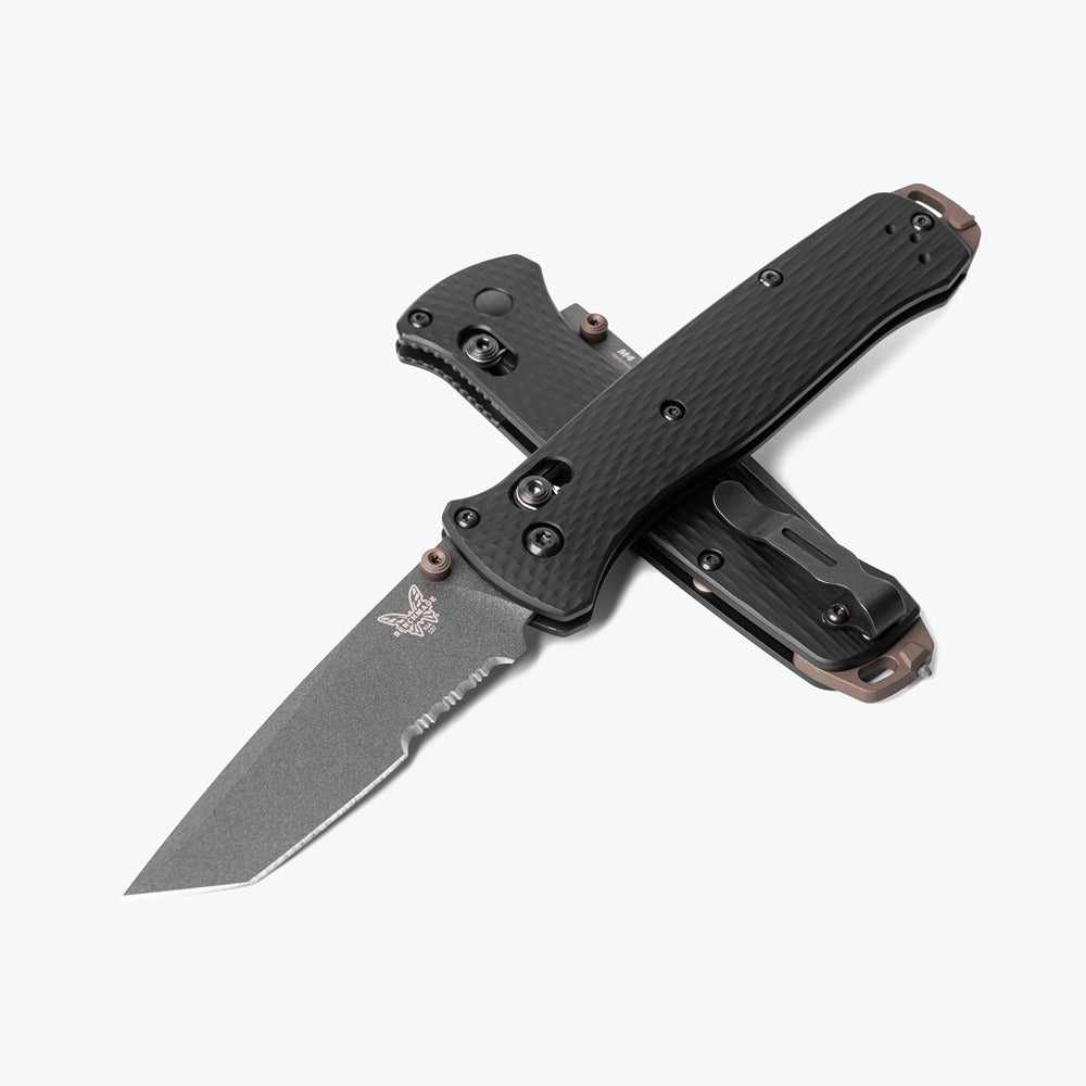 Benchmade Patch Benchmade 537GY-03 Bailout Axis Folding Knife Black Aluminum Serrated ...