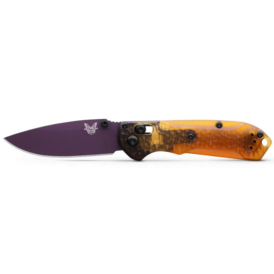 Get a good look under the hood of Benchmade’s 2025 SHOT Show special, the limited edition 56PL-2501 Mini Freek®. Inspired by the pairing of amethyst and topaz gemstones, this robust EDC features a drop point CPM-M4 blade with a custom Cerakote® Amethyst finish and transparent Amber ULTEM™ handle scales, a premium high performance polymer with incredible strength and rigidity. www.moralepatches.com.au