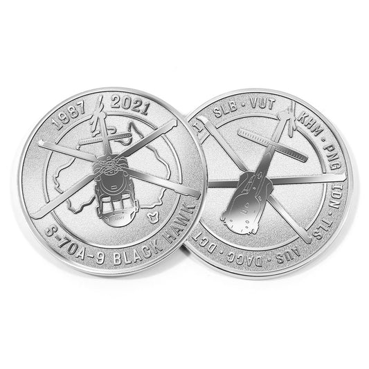 The Limited Edition S-70A-9 Black Hawk Helicopter Medallion is the perfect way to celebrate the end of an era. Limited to only 1,000 releases, it is a true collector's item. www.moralepatches.com.au