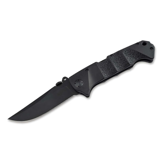 Even the first glance at the Boker Plus RBB reveals that this is a professional tactical knife. After the internationally renowned close combat expert Jim Wagner, had already trained police special operations commandos in Germany several times, Boker developed a tactical pocket knife together with him for use by police, military and security forces. The result is the Jim Wagner Reality-Based Blade. www.moralepatches.com.au