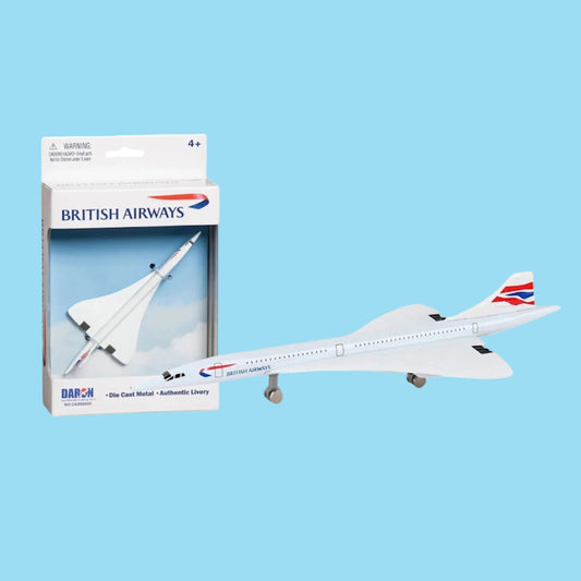Own a piece of aviation's most revolutionary achievement with this stunning British Airways Concorde model from Daron. This meticulously crafted collectible celebrates the iconic supersonic airliner that redefined international travel, capturing its distinctive delta-wing silhouette with exceptional detail.  www.moralepatches.com.au