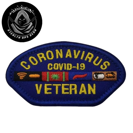 Unleash your creativity with the Coronavirus Veteran Embroidery Morale Patch Hook &amp; Loop Stealth Ops Gear! Measuring 9x5cm and featuring a beautifully embroidered design and secure hook &amp; loop backing, this patch is a must-have for any collector. www.moralepatches.com.au