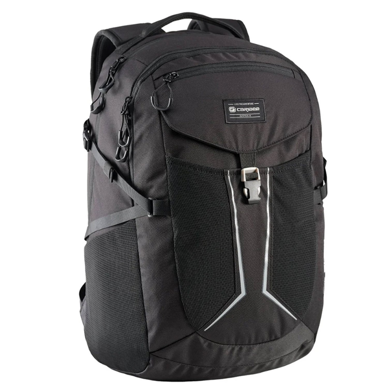 Volume: 30L/50 x 32 x 22cm
Premium quality, multi compartment 30L daypack
Action Back Extreme padded harness system
Sternum strap for improved pack stability
Large main storage pocket
Padded laptop sleeve fits most laptops to 15.4”
Hydration ready – Just add a 2L reservoir
Front zip storage pocket with handy organiser panel
Front zip stash pocket with brushed poly lining
Front QR storage sleeve pocket
External QR compression system
Side accessory / mesh bottle pockets www.moralepatches.com.au