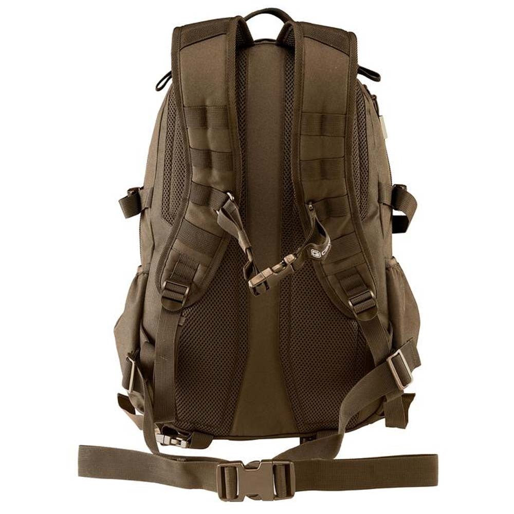 Volume: 35L/50 x 32 x 24cm Military inspired multi-compartment 35L daypack Action Back Extreme padded harness system Sternum strap &amp; removable webbing hip belt for improved pack stability Hydration Ready – just add 2L or 3L reservoir Molle webbing attachment points Front panel HD laser cut lashing points HD webbing carry handle with hydration exit port Multiple internal storage pockets Side accessory/bottle pockets www.moralepatches.com.au