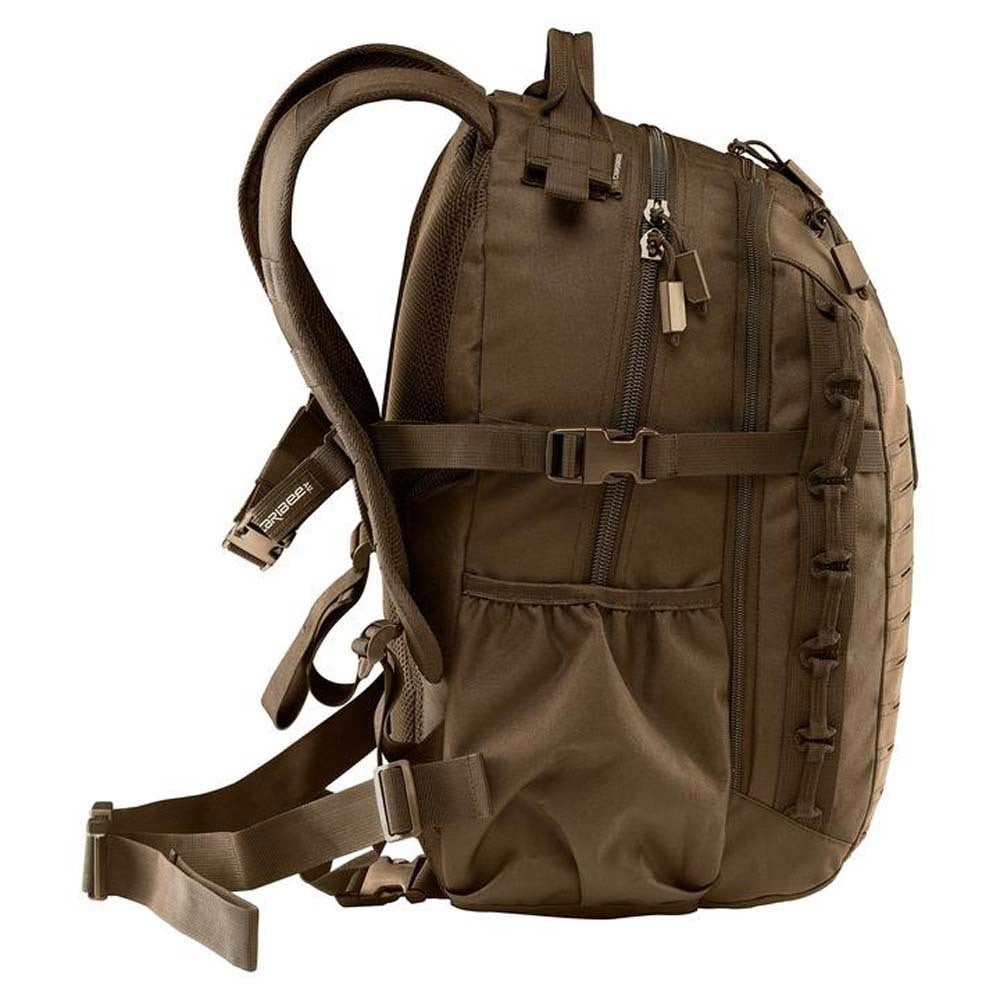 Volume: 35L/50 x 32 x 24cm Military inspired multi-compartment 35L daypack Action Back Extreme padded harness system Sternum strap &amp; removable webbing hip belt for improved pack stability Hydration Ready – just add 2L or 3L reservoir Molle webbing attachment points Front panel HD laser cut lashing points HD webbing carry handle with hydration exit port Multiple internal storage pockets Side accessory/bottle pockets www.moralepatches.com.au