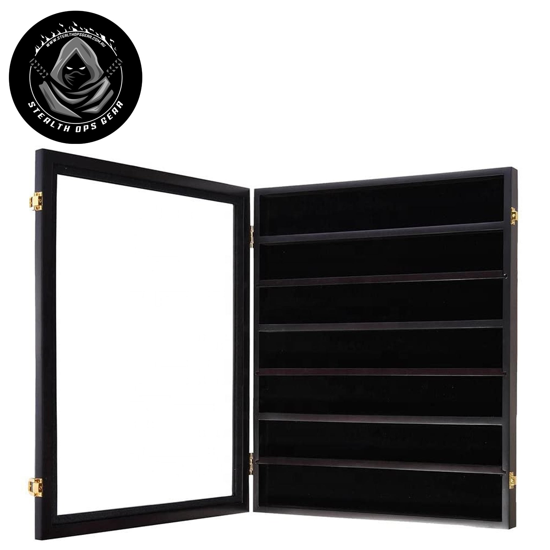 Display your prized challenge coin collection with the elegance it deserves. This premium Challenge Coin Display Case from Stealth Ops Gear features seven velvet-backed levels that showcase up to 49 coins in stunning detail. www.moralepatches.com.au