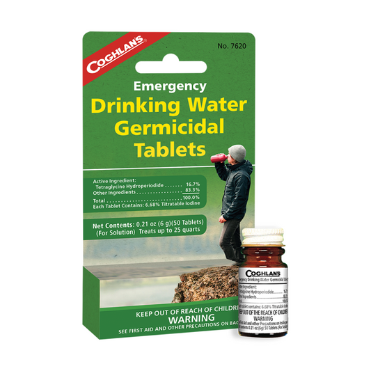 For emergency disinfection of drinking water. When used as directed, the tablets make most water bacteriologically suitable for drinking (proven effectiveness against&nbsp;Giardia lamblia). www.moralepatches.com.au