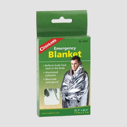 A compact, lightweight blanket made from aluminized, non-stretch polyester. Stays flexible in freezing temperatures. Reflects body heat back to body. Wind and waterproof. www.moralepatches.com.au