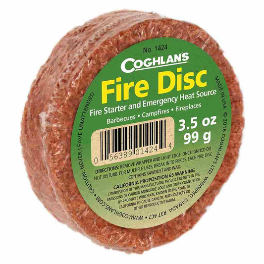 These discs are an ideal fuel source for starting campfires or wood stoves. Made of cedar and highly refined wax, they are designed to light easily and burn hot. Since most meals take less than 30 minutes to cook, they are also a perfect solution as an emergency source of heat for cooking. Each disc is scored on one side to easily break into 4 parts. www.moralepatches.com.au