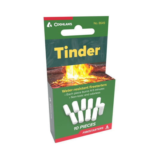 This 10-pack of replacement tinder for Coghlan's Tinder Kit ignites reliably, even in damp conditions. Safe to use, it is both non-toxic and odorless, making it an essential addition to your fire-starting gear. www.moralepatches.com.au
