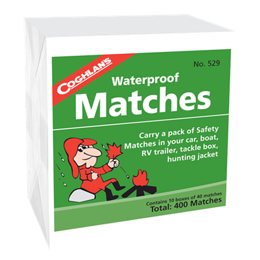 Approximately 40 wooden matches in each pocket size box. These safety matches cannot light accidentally, they must be struck on the waterproof striker surface on box. Ideal for hunters, fishermen, campers or outdoor workers. www.moralepatches.com.au