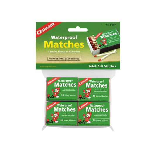 Approximately 40 wooden matches in each pocket size box. These safety matches cannot light accidentally, they must be struck on the waterproof striker surface on box. Ideal for hunters, fishermen, campers or outdoor workers. www.moralepatches.com.au