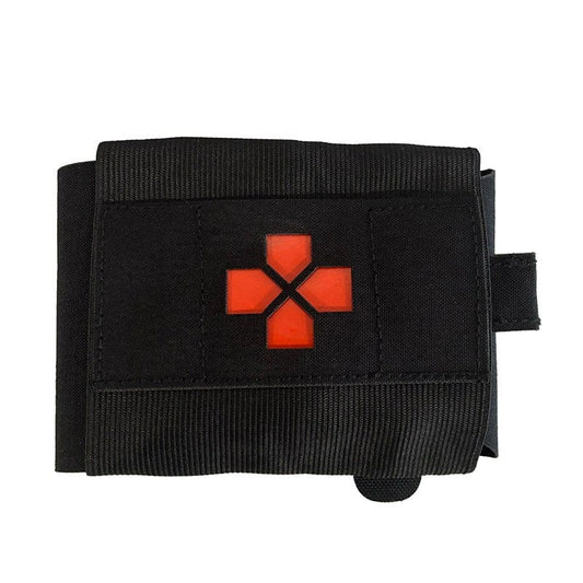 The Compact Enforcers IFAK Pouch Black is a sleek, compact, and adaptable pouch designed to securely hold your essential job-specific first aid supplies. www.moralepatches.com.au