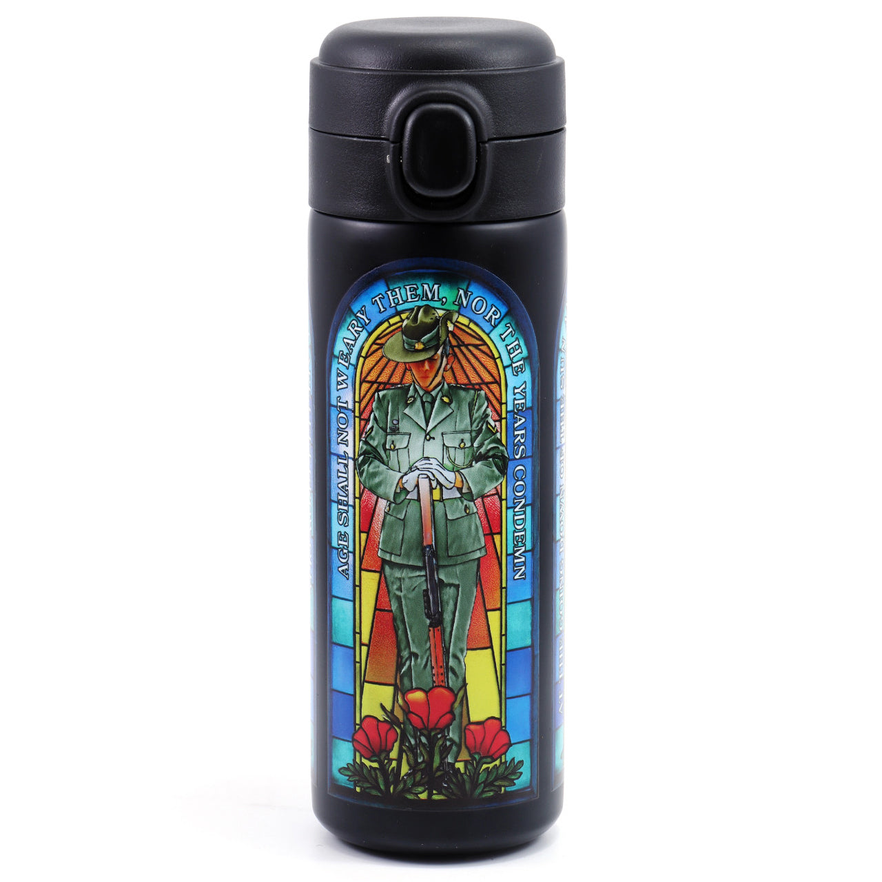 This sleek stainless steel travel mug is designed for ultimate convenience, fitting easily into your cup holder. Its stainless-steel interior resists odours, while the press-button release, and flip-top cap ensure easy access. www.moralepatches.com.au