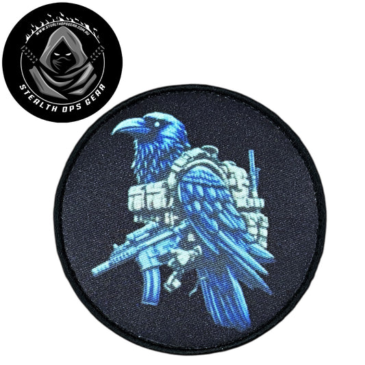 Unleash your creativity with the Crow Recon Embroidery Patch Hook &amp; Loop Stealth Ops Gear! Measuring 8cm and featuring a beautifully embroidered design and secure hook &amp; loop backing, this patch is a must-have for any collector. www.moralepatches.com.au