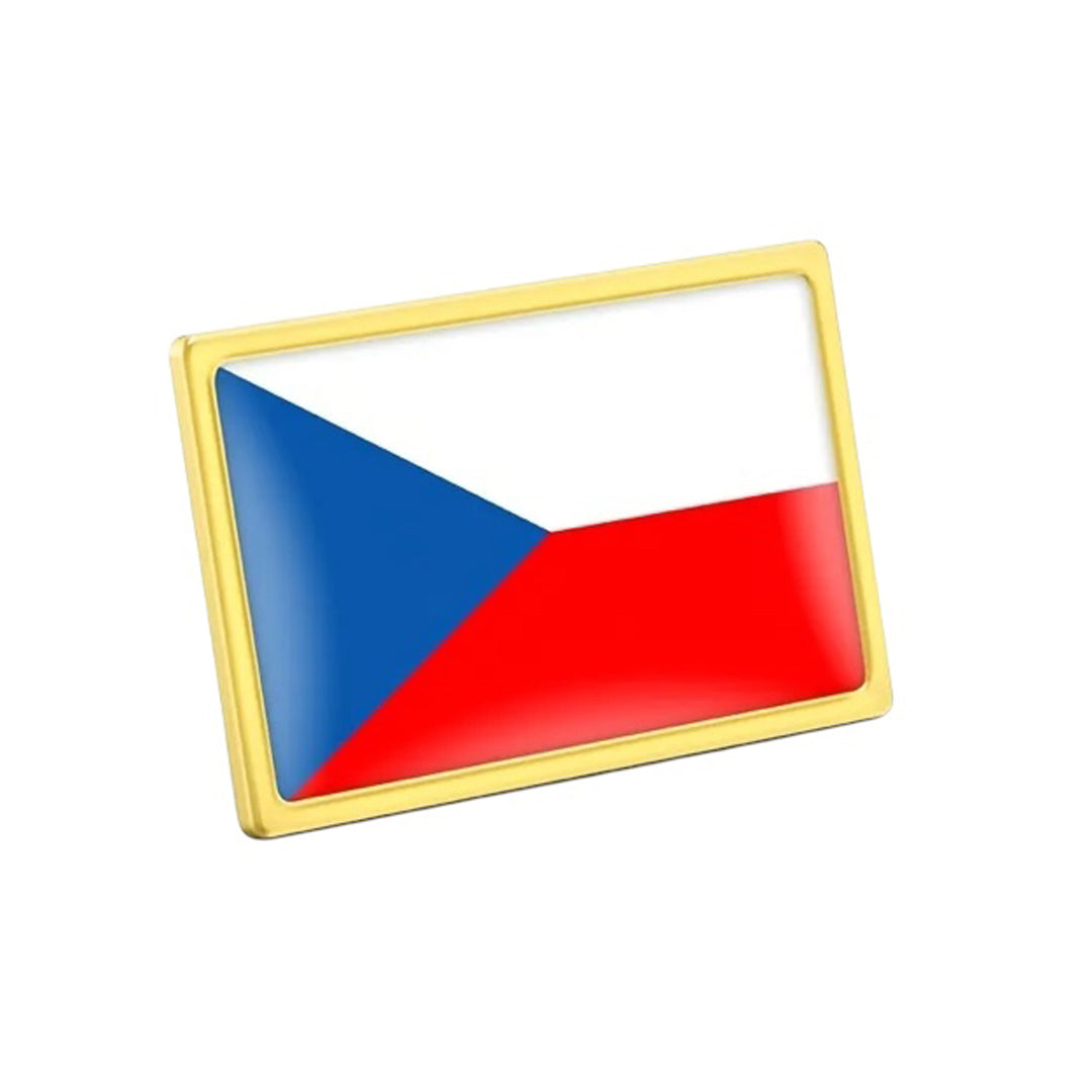 This gold-plated, enamel-filled lapel pin allows you to proudly display the Czech flag while honouring all those who have served or are currently serving in all theatres of war and peacekeeping efforts. Featuring the Czech Flag, it symbolises both national pride and remembrance. www.moralepatches.com.au