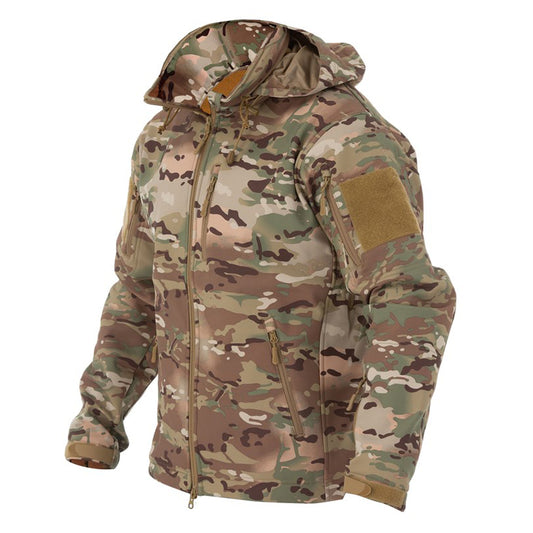 The Valhalla soft shell jacket is designed for comfort and utility. The three-layer integrated shell with its water resistant fabrics wicks moisture while maintaining body heat. Equipped with underarm vents for temperature control, reinforcement on the forearms, and multiple pockets for utility and storage www.moralepatches.com.au