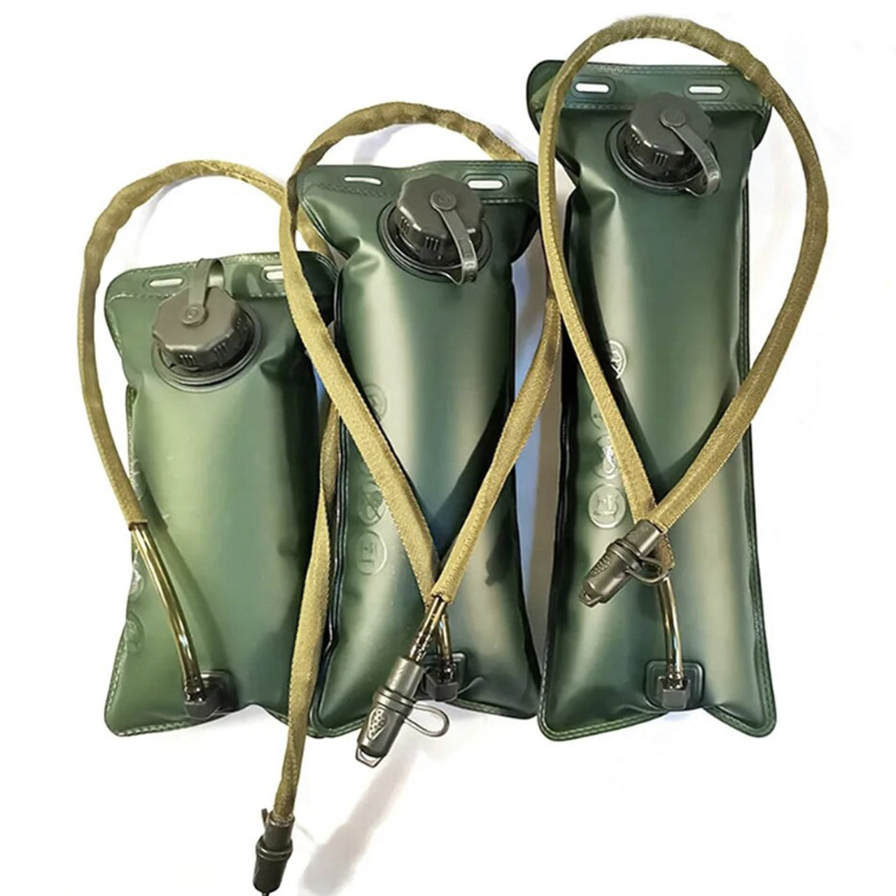 "Experience the ultimate hydration experience with the BPA Free Water Bladder Defence Q Store! Equipped with a TPU bladder and wide mouth fitting, this hydro bladder also includes a screw-in hose attachment and a bite valve with valve cap. Don't miss out on this essential entry level tool!" flat three www.moralepatches.com.au