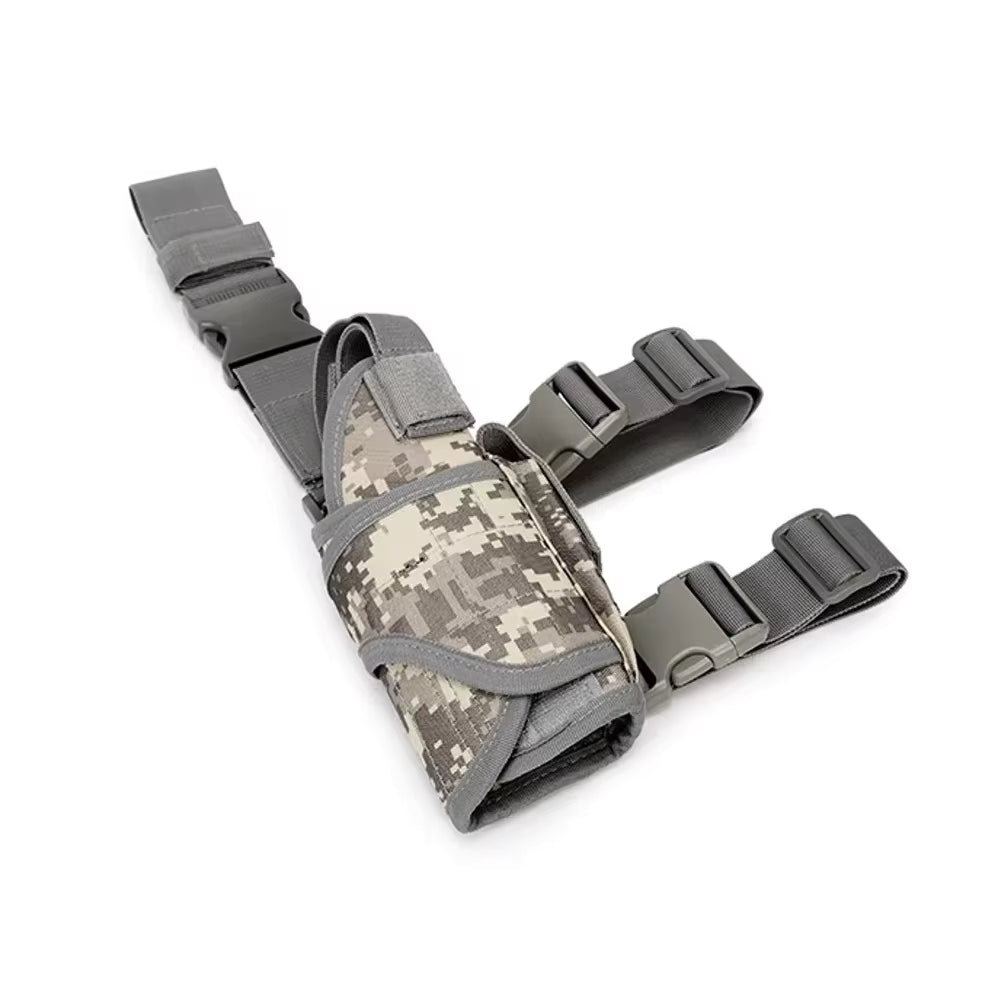 Deluxe Adjustable Drop Leg Tactical Holster has been designed to fit the needs of any tactical, public safety, or military professional. The fully adjustable thigh holster will fit most full-frame semi-automatic pistols. www.moralepatches.com.au