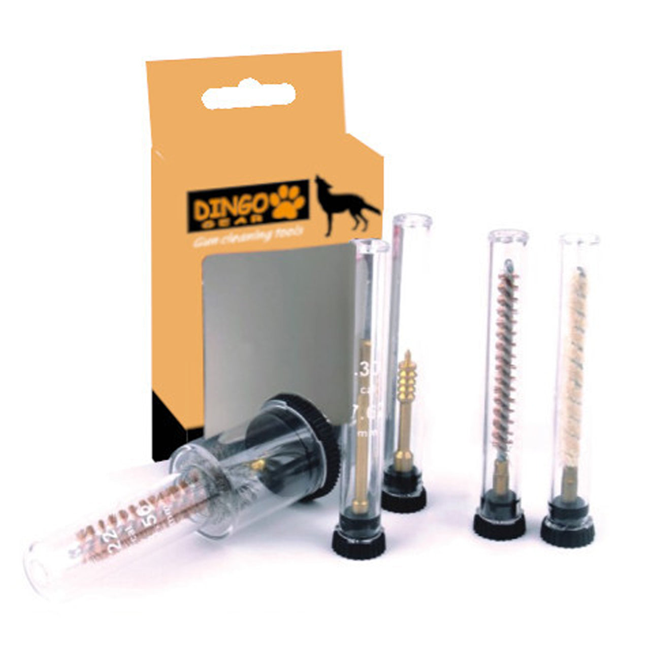 The Dingo Gear .30 calibre Rifle 5 piece Brush Set has the brushes you need. Each brush comes in its own plastic cylinder for safe and clean storage. www.moralepatches.com.au