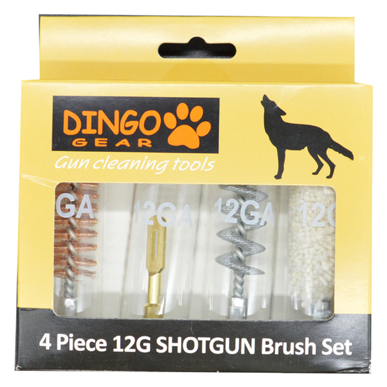 The Dingo Gear Shotgun 12 Guage 4 piece Brush Set has the brushes you need. Each brush comes in its own plastic cylinder for safe and clean storage. www.moralepatches.com.au