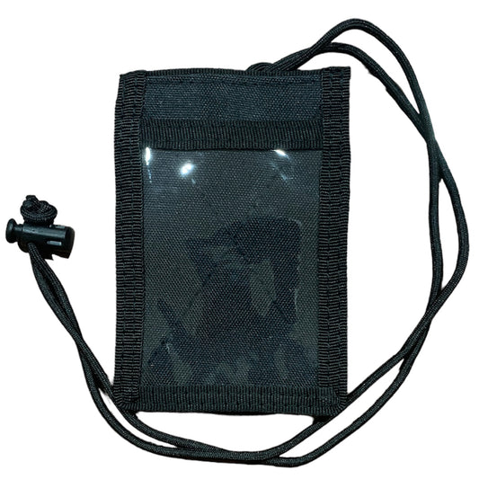 Elevate your tactical gear with the Elite Tactical MOLLE Capable ID Holder in Black. Its convenient front ID window and MOLLE compatibility make it the perfect accessory for attaching to your equipment or wearing around your neck. With space for a pen and three separate card slots in the back, this holder offers added security for your valuables. The tear away front ID holder and included paracord with toggle add a rugged and functional touch. www.moralepatches.com.au