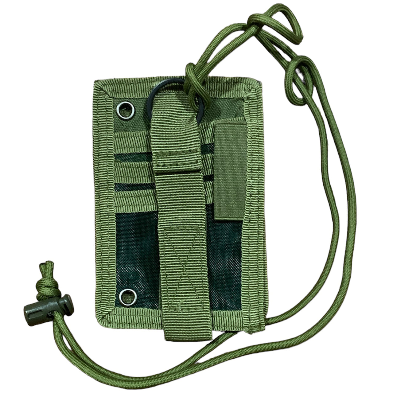 Elevate your tactical gear with the Elite Tactical MOLLE Capable ID Holder in OD Green. Its convenient front ID window and MOLLE compatibility make it the perfect accessory for attaching to your equipment or wearing around your neck. With space for a pen and three separate card slots in the back, this holder offers added security for your valuables. The tear away front ID holder and included paracord with toggle add a rugged and functional touch. www.moralepatches.com.au
