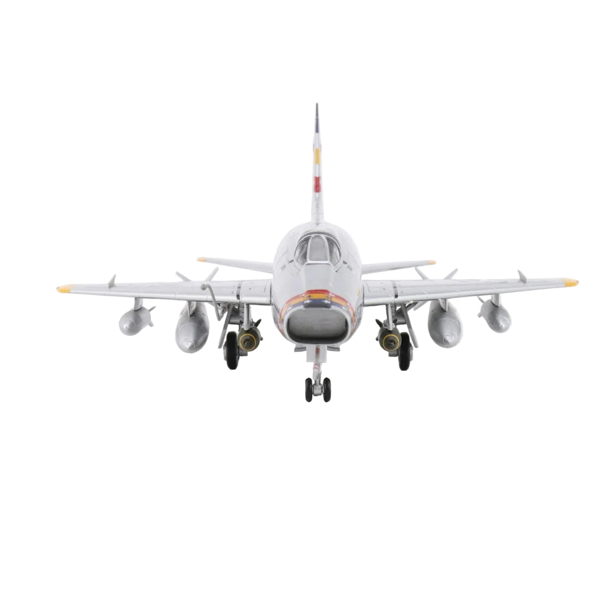 Own a piece of aviation history with this meticulously detailed 1/72 scale F-100D Super Sabre diecast model—the legendary "Hun" that broke the sound barrier. This historically accurate replica captures the aircraft that dominated Cold War skies and proved itself in Vietnam's most intense combat missions.  www.moralepatches.com.au