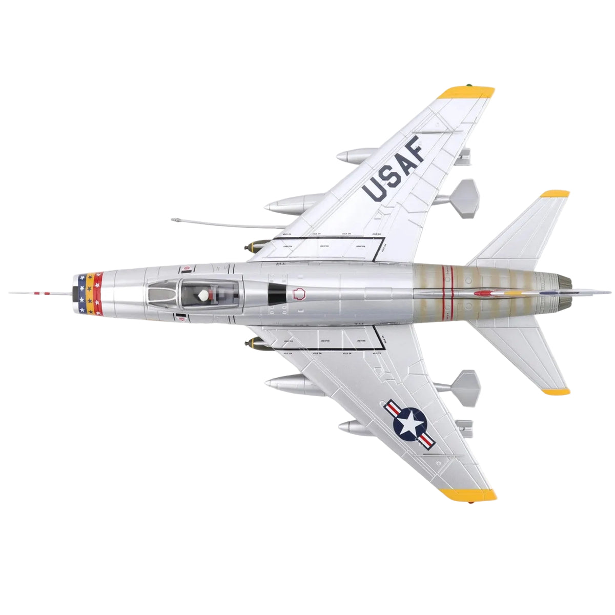 Own a piece of aviation history with this meticulously detailed 1/72 scale F-100D Super Sabre diecast model—the legendary "Hun" that broke the sound barrier. This historically accurate replica captures the aircraft that dominated Cold War skies and proved itself in Vietnam's most intense combat missions.  www.moralepatches.com.au