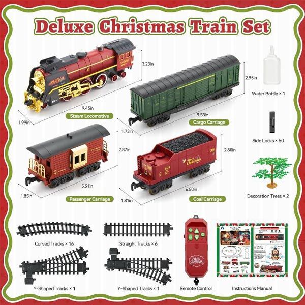Bring festive cheer to your layout with this detailed Christmas-themed steam train diorama set, featuring realistic lights, steam effects, and a charming scenic environment for a magical holiday display! www.moralepatches.com.au