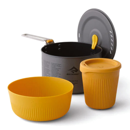 The Frontier Ultralight One Pot Cookset includes a 1.3L Frontier Pot teamed with our ergonomic Passage Collection bowl and cup to form the basis of the best lightweight camp kitchen setup available. www.moralepatches.com.au